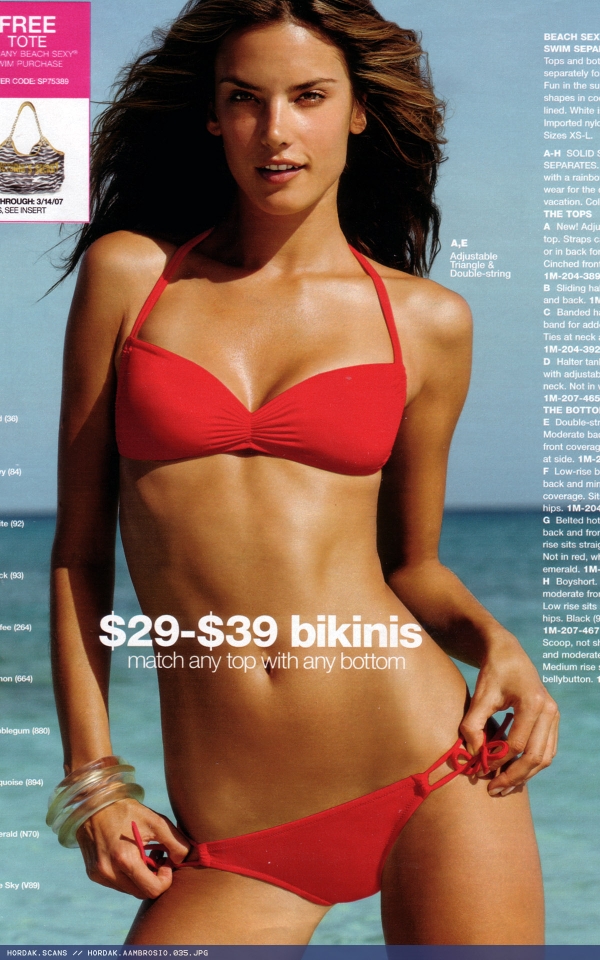 Alessandra Ambrosio in a bikini