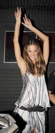 Alessandra Ambrosio parties at MYNT nightclub in Southbeach 