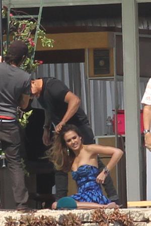 Jessica Alba posing for a magazine photoshoot on June 15, 2012