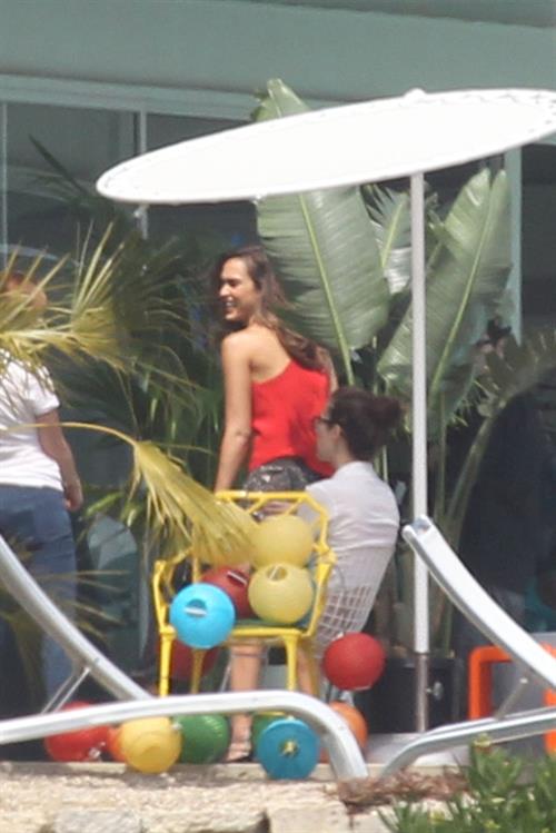 Jessica Alba posing for a magazine photoshoot on June 15, 2012