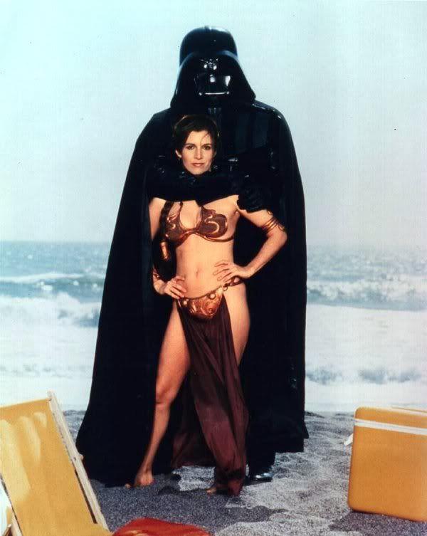 Carrie Fisher in a bikini