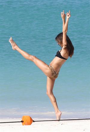 Alessandra Ambrosio in a bikini at a Victoria's Secret shoot in St Barth on October 10, 2010