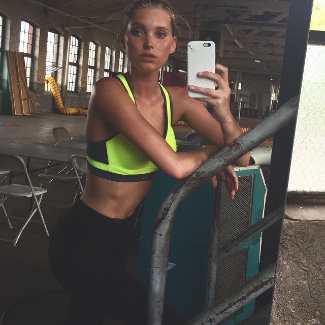 Elsa Hosk taking a selfie