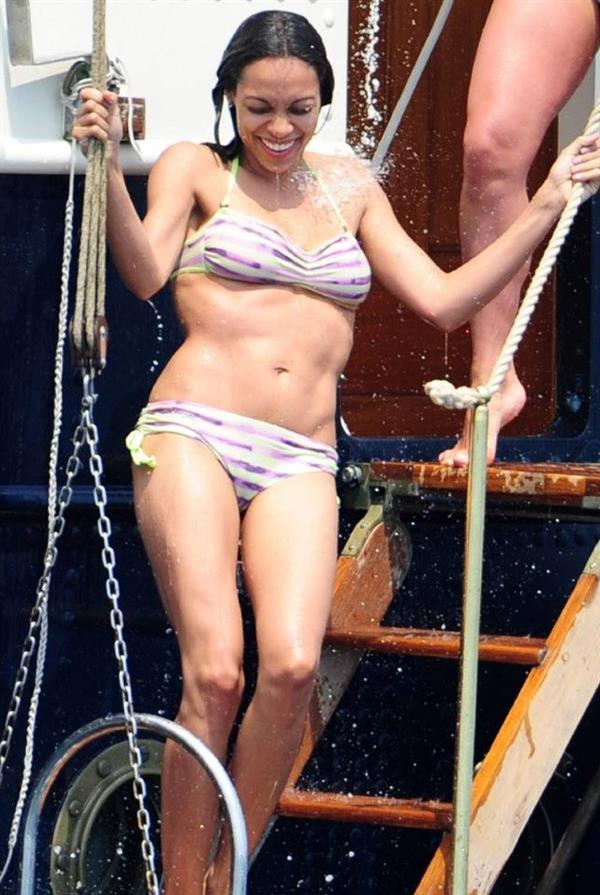 Rosario Dawson in a bikini