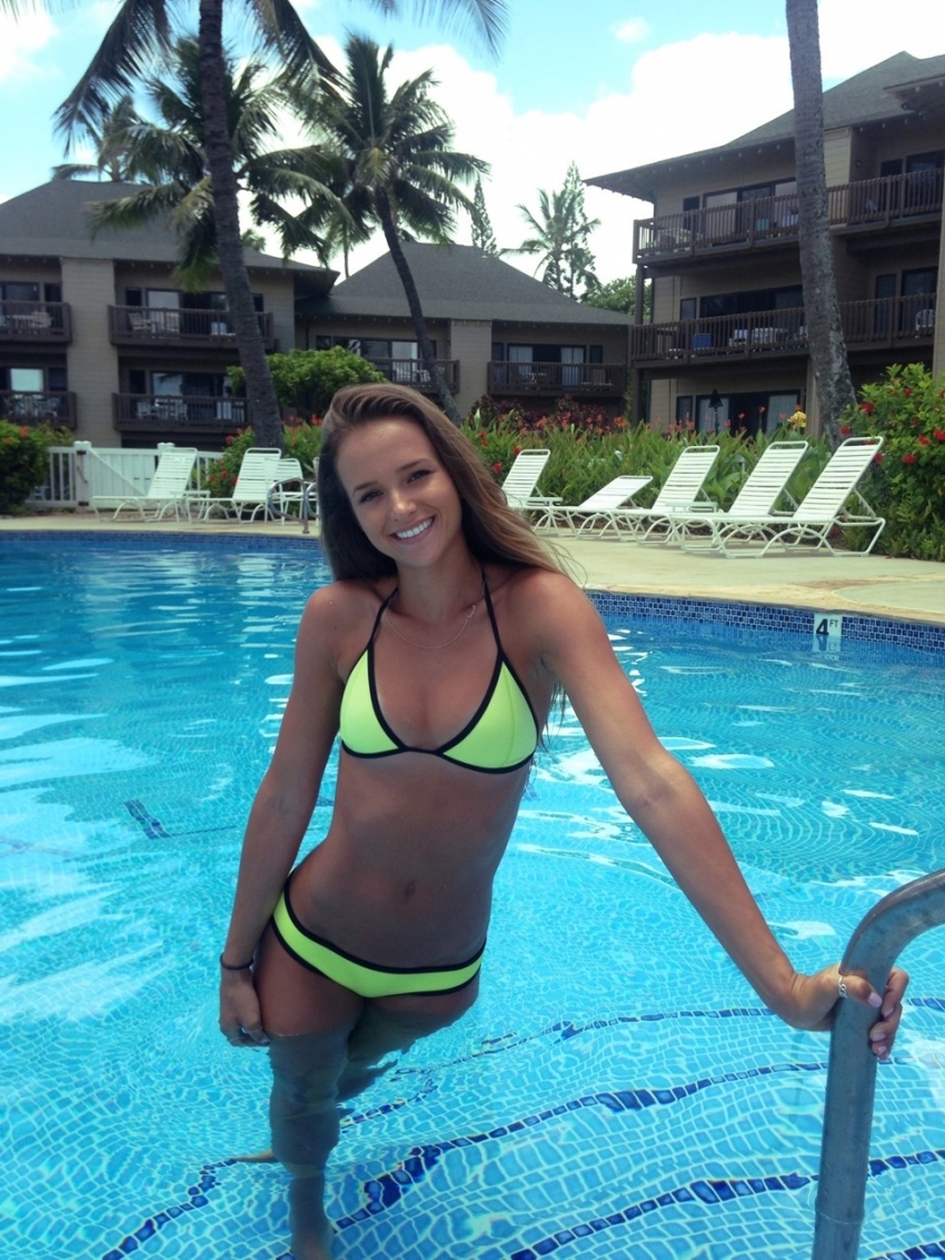 Helen Owen in a bikini