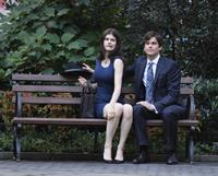 Alexandra Daddario on set of white collar in New York City on August 26, 2010