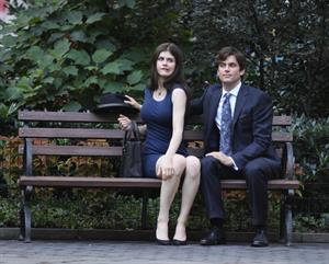 Alexandra Daddario on set of white collar in New York City on August 26, 2010