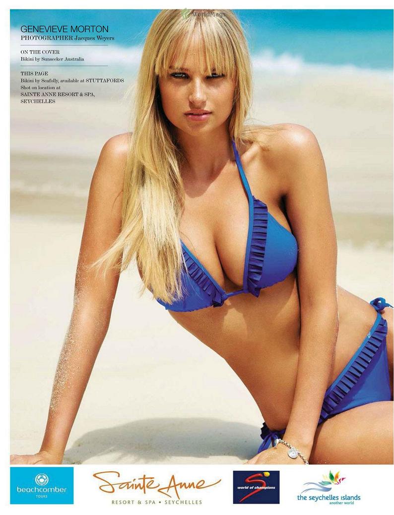 Genevieve Morton in a bikini