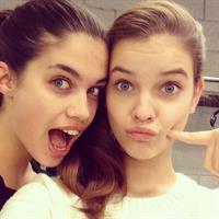 Barbara Palvin taking a selfie
