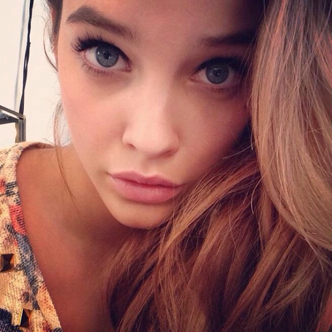 Barbara Palvin taking a selfie