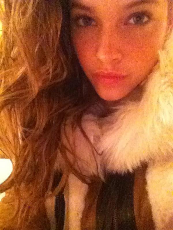 Barbara Palvin taking a selfie
