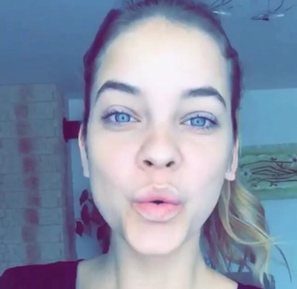 Barbara Palvin taking a selfie