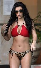 Kim Kardashian in a bikini