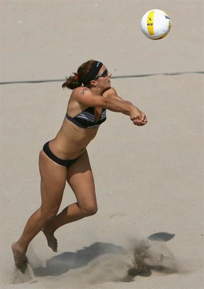 Misty Elizabeth May-Treanor is an American professional beach volleyball player best known for playing with Kerri Walsh in the Olympics in Athens 2004, Beijing 2008 and London 2012.

She also teamed up with Holly McPeak for the Sydney 2000 Olympics