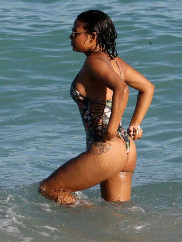 Christina Milian in a bikini - ass