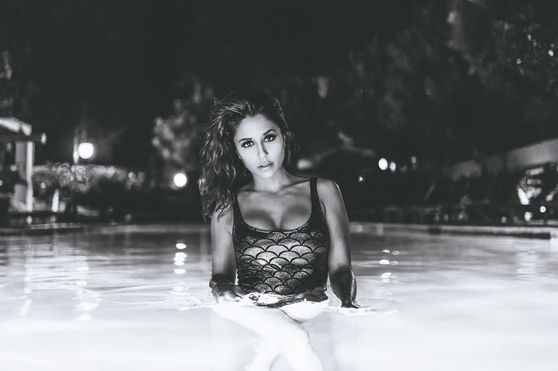 Tianna Gregory in a bikini