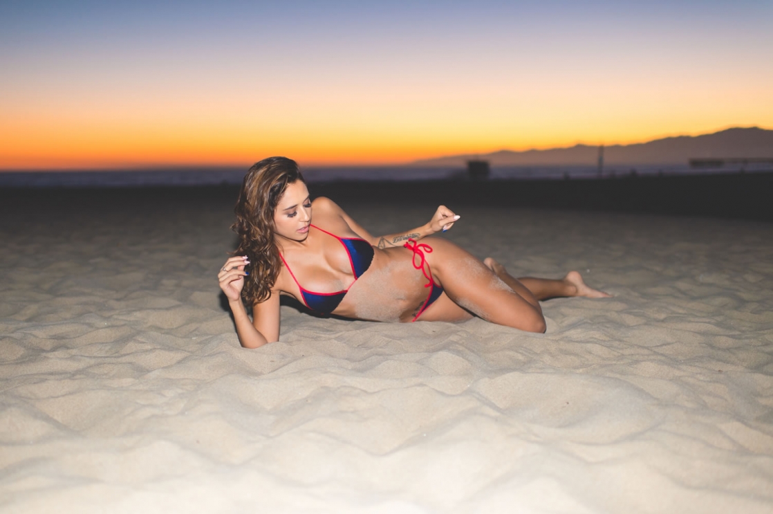 Tianna Gregory in a bikini