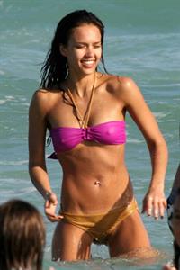 Jessica Alba in a bikini - breasts