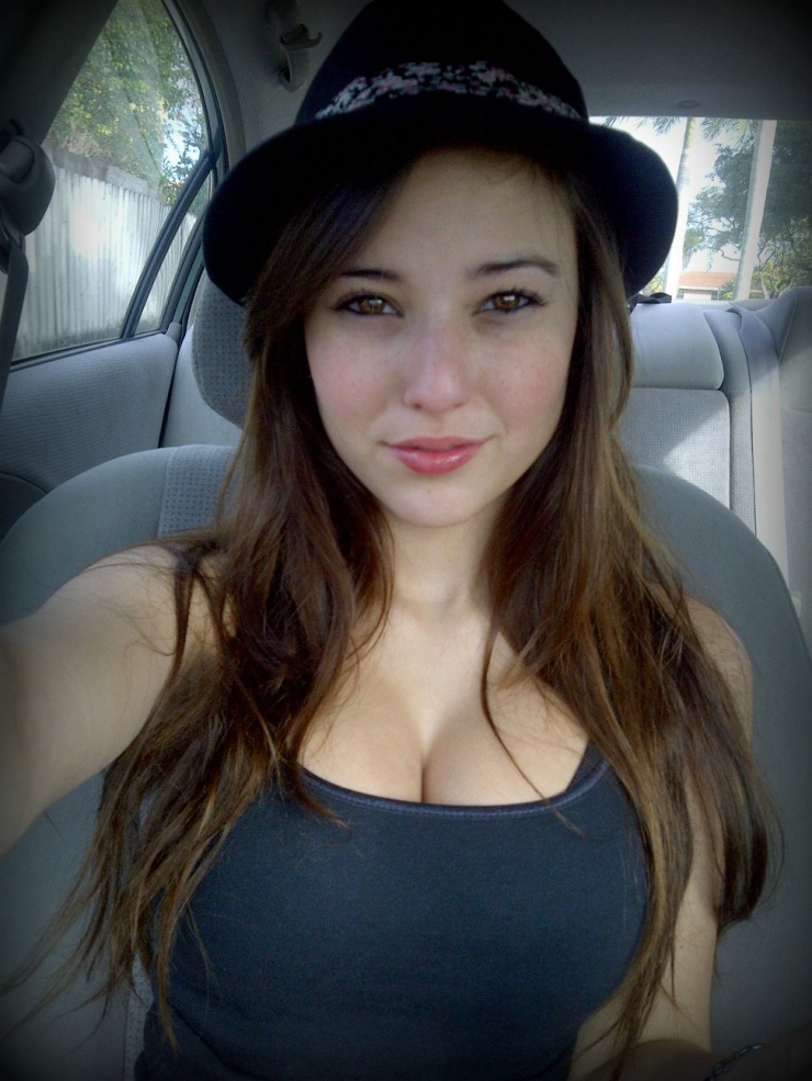 Angie Varona taking a selfie