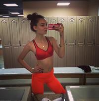 Polina Litvinova taking a selfie