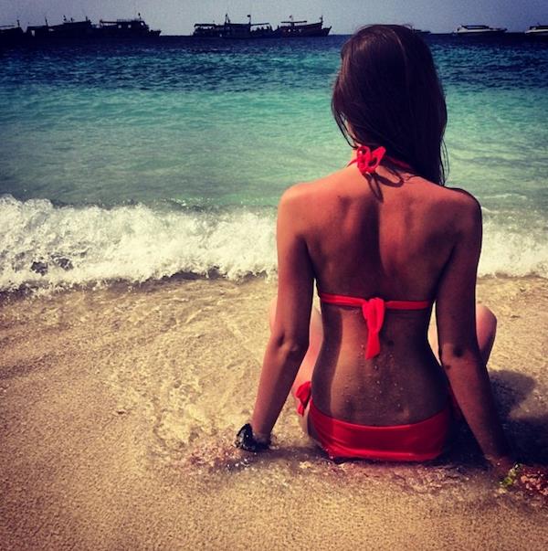 Polina Litvinova in a bikini