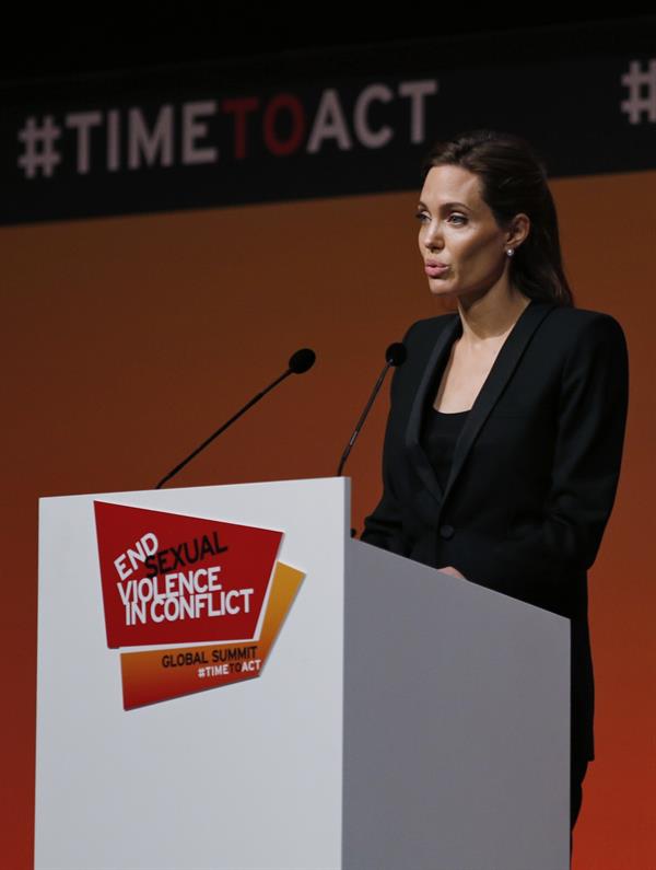 Angelina Jolie at the Global Summit To End Sexual Violence In Conflict June 12, 2014