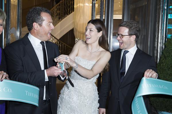 Jessica Biel attends the opening of the new flagship Tiffany  Co store in Paris, June 10, 2014