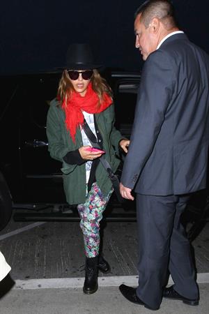 Jessica Alba arrives for an early morning flight at LAX, June 10, 2014