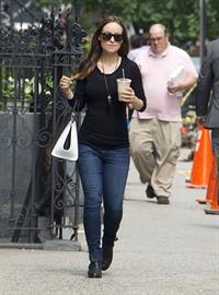 Olivia Wilde steps out with an iced coffee in NYC, June 10, 2014