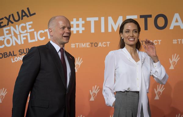 Angelina Jolie attends the End Sexual Violence in Conflict summit in London second day, June 11, 2014