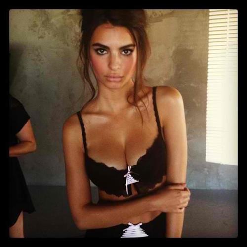 Emily Ratajkowski in lingerie