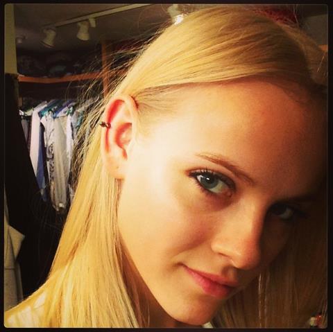 Ginta Lapina taking a selfie