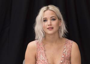 Jennifer Lawrence attending X-Men Apocalypse Press Conference in London on May 9, 2016