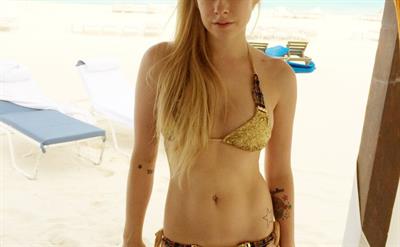 Avril Lavigne in a bikini
