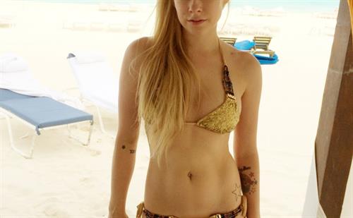 Avril Lavigne in a bikini