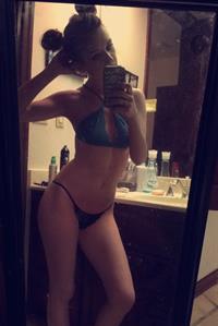 Anonymous in a bikini taking a selfie
