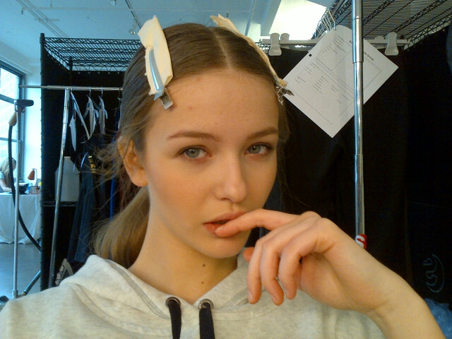 Kristina Romanova taking a selfie