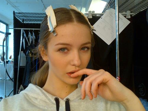 Kristina Romanova taking a selfie