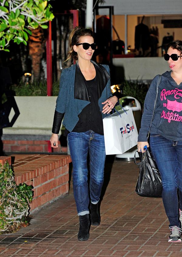 Kate Beckinsale was spotted shopping with a friend at Fred Segal in Santa Monica January 29, 2013