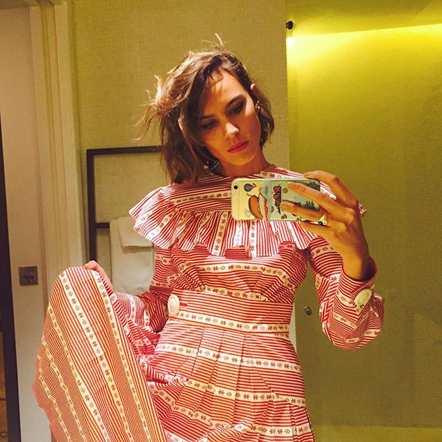 Alexa Chung taking a selfie