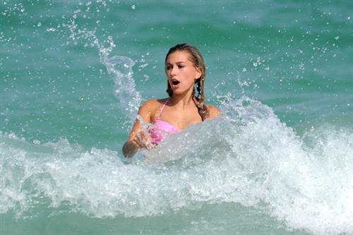 Hailey Bieber in a bikini