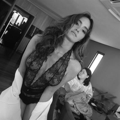 Sara Malakul Lane in lingerie