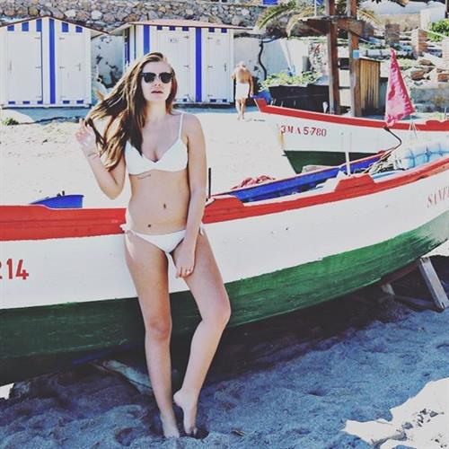 Fie Laursen in a bikini