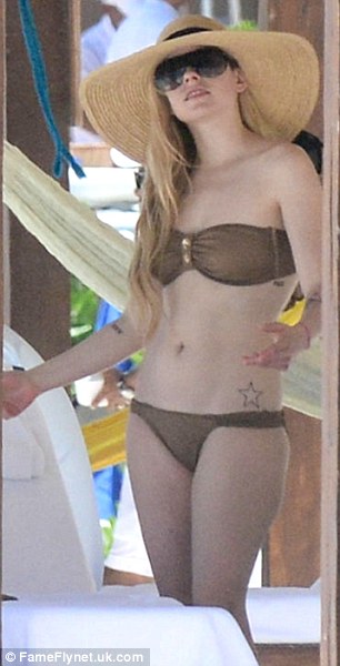 Avril Lavigne in a bikini