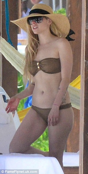 Avril Lavigne in a bikini