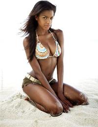 Ebonee Davis in a bikini