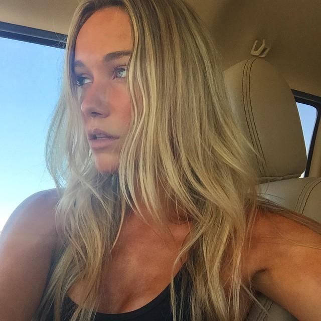 Katrina Bowden taking a selfie