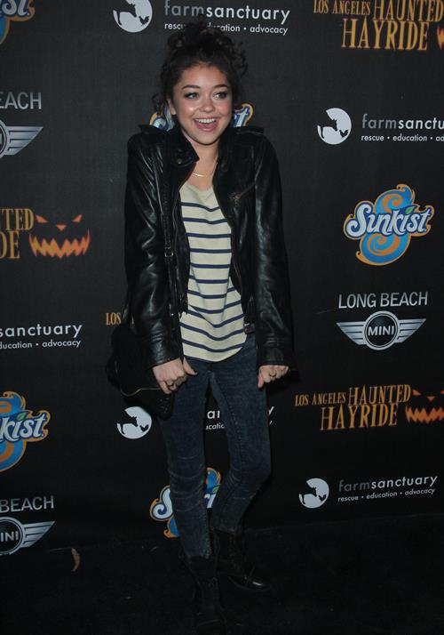 Sarah Hyland 4th annual Haunted Hayride LA 10/7/12 