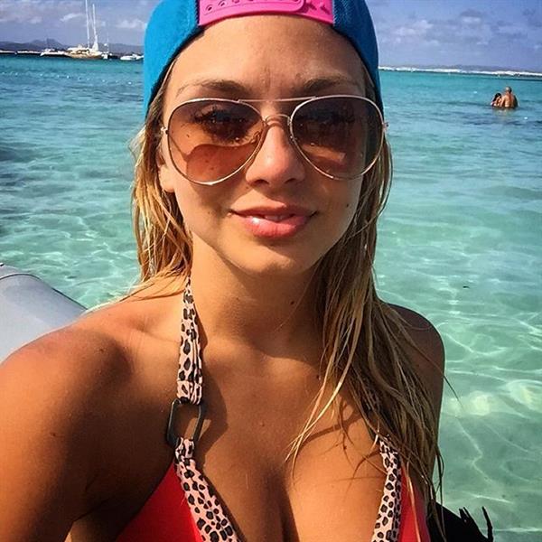 Katarina Pudar in a bikini taking a selfie