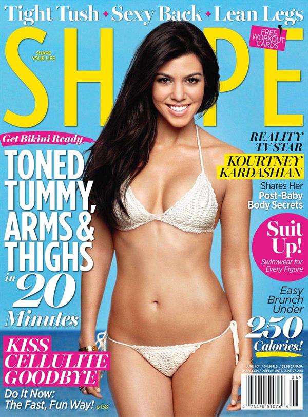 Kourtney Kardashian on the cover of Shape Magazine